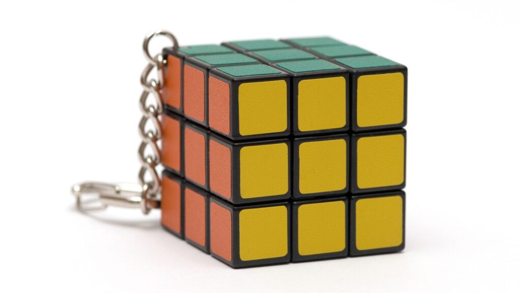 Puzzle Cube Keychain